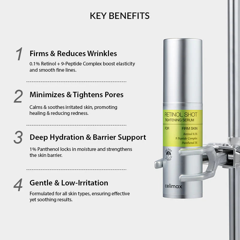 Celimax Vita-A Retinol Serum 30ml – Korean Glass Skin, Anti-Wrinkle & Deep Hydration