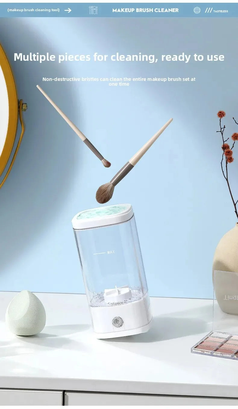 Automatic Makeup Brush Cleaner Machine – Deep Clean & Fast Dry in Seconds | USB Electric Beauty Brush Washer