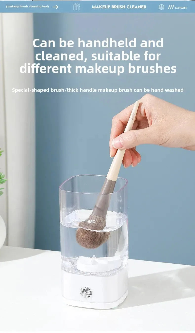 Automatic Makeup Brush Cleaner Machine – Deep Clean & Fast Dry in Seconds | USB Electric Beauty Brush Washer