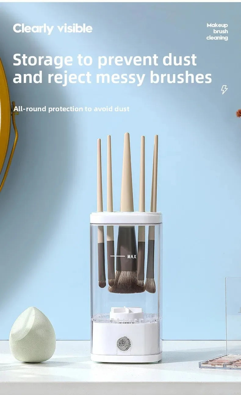 Automatic Makeup Brush Cleaner Machine – Deep Clean & Fast Dry in Seconds | USB Electric Beauty Brush Washer