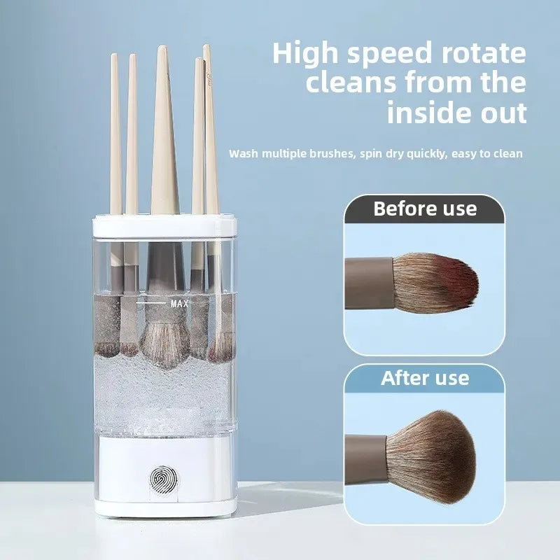 Automatic Makeup Brush Cleaner Machine – Deep Clean & Fast Dry in Seconds | USB Electric Beauty Brush Washer