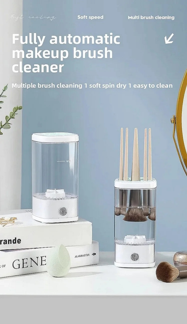 Automatic Makeup Brush Cleaner Machine – Deep Clean & Fast Dry in Seconds | USB Electric Beauty Brush Washer