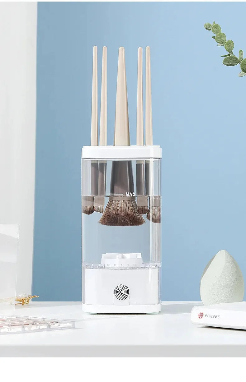 Automatic Makeup Brush Cleaner Machine – Deep Clean & Fast Dry in Seconds | USB Electric Beauty Brush Washer