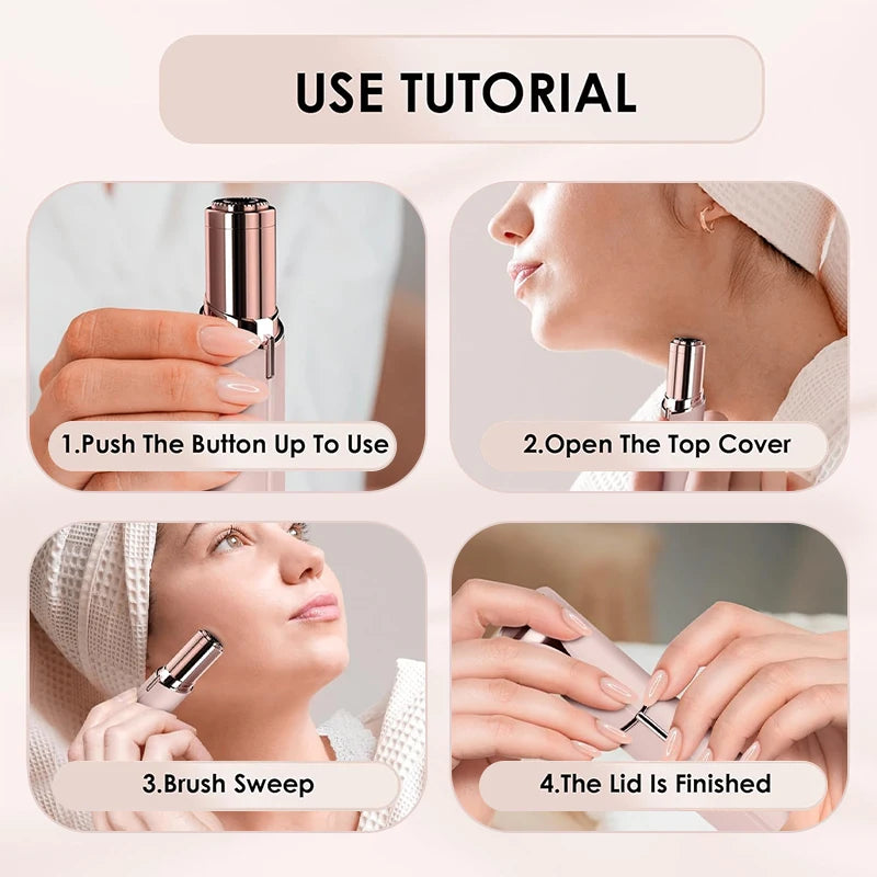 Facial Hair Removal Device for Women -Battery-Powered